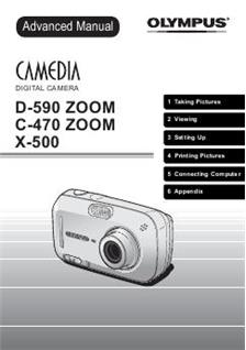 Olympus C 470 Zoom manual. Camera Instructions.